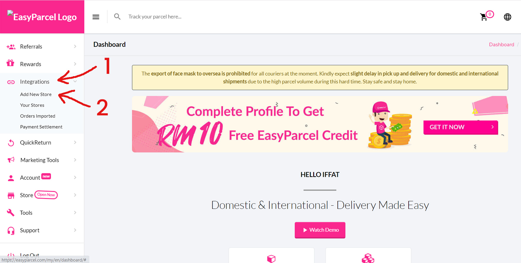 Login easyparcel EasyParcel Malaysia